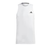 Adidas Mens Train Essentials Feelready Training Maglietta Senza Maniche, Bianco/Nero, L