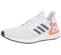 adidas Men's Ultraboost 20 Running Shoe, White/Black/Signal Coral, 10 M US