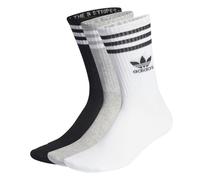 adidas Mid Cut Crw Sck, Calze Unisex - Adulto, White/Medium Grey Heather/Black, L