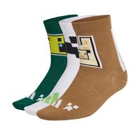 adidas Minecraft Youth 3 Pairs Per Pack Socks CALZINI Unisex - Bambini e ragazzi (Pacco da 1)