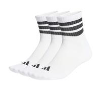 CALZINI SPORTIVI IMBOTTITI A TRE STRISCE, ALTA CAVIGLIA, CONFEZIONE DA 3 PAIA White / Black / Black 40-42