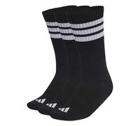 adidas Mixte 3STRIPES CUSHIONED SPORTSWEAR CREW SOCKS 3 PAIR PACK, black/white/white, 4.5-6