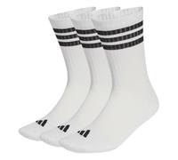adidas Mixte 3STRIPES CUSHIONED SPORTSWEAR CREW SOCKS 3 PAIR PACK, white/black/black, 2.5-4