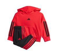 adidas Unisex - Bimbi 0-24 ESSENTIALS HOODED JOGGER, Pure Ruby/Black/Black, 18-24 Months