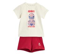 adidas Mixte bébé MARVEL SPIDER-MAN T-SHIRT SET, off white/active maroon, 18-24 Months