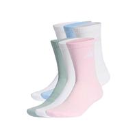 adidas Mixte CUSHIONED CREW SOCKS 6 PAIR PACK, white/clear pink/glow blue/Wonder Sage, 8.5-10