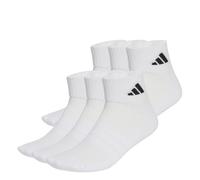 adidas Mixte Cushioned Essentials Ankle Socks 6 Pair Pack, white/white/black, 4.5-6