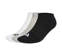 adidas Mixte CUSHIONED ESSENTIALS LOW CUT SOCKS 3 PAIR PACK, medium grey heather/white/black, 13-14.5