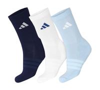 adidas Mixte CUSHIONED SPORTSWEAR CREW SOCKS 3 PAIR PACK, dark blue/white/glow blue, 2.5-4