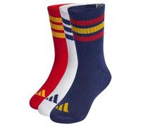 adidas Mixte enfant 3STRIPES CUSHIONED SPORTSWEAR CREW SOCKS 3 PAIR PACK, dark blue/team power red 2/white, 2-3 Years