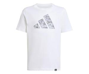 adidas Mixte Enfant Camo Graphic T-Shirt Junior, White/Grey, 13-14 Years