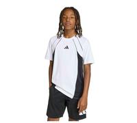 adidas Mixte Enfant Color Block T-Shirt, White/Black/Grey Six, 15-16 Years