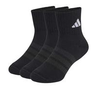 adidas Mixte enfant CUSHIONED SPORTSWEAR ANKLE SOCKS 3 PAIR PACK, black/black/white, 6-7 Years