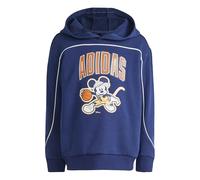 adidas Mixte Enfant Disney Mickey Mouse Hooded Sweatshirt, Dark Blue/Pure Orange/off White, 6-7 Years