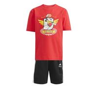 adidas Mixte enfant DISNEY MICKEY MOUSE T-SHIRT SET, pure ruby/off white, 6-7 Years