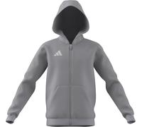 adidas Mixte Enfant Entrada26 Full Zip Hoodie Kids, Team Light Grey/White, 7-8 Years