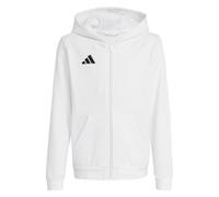 adidas Mixte Enfant Entrada26 Full Zip Hoodie Kids, White/Black, 5-6 Years