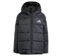 adidas Mixte enfant ESSENTIALS 3 STRIPES PADDED JACKET, black/white/white, 6-7 Years
