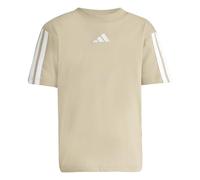 adidas Mixte Enfant Essentials 3 Stripes Sleeve T-Shirt, Wonder Cargo/White, 5-6 Years