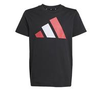 adidas Mixte Enfant Essentials Big Logo T-Shirt, Black/Pure Ruby/White, 9-10 Years