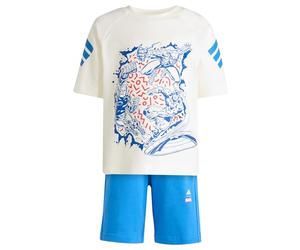 adidas Mixte enfant MARVEL AVENGERS T-SHIRT SET, off white/ray blue, 6-7 Years