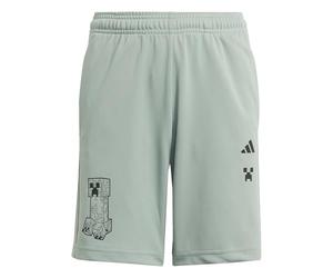adidas Mixte Enfant Minecraft Training Short, Silver Green, 13-14 Years
