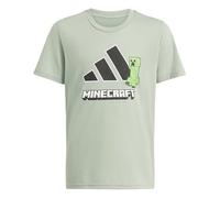 adidas Mixte Enfant Minecraft Training T-Shirt, Silver Green/Black, 5-6 Years