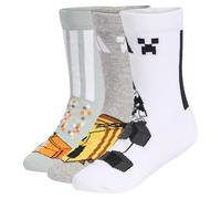 adidas Mixte enfant MINECRAFT YOUTH SOCKS, Wonder Sage/medium grey heather/white, 6-7 Years