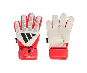 Adidas Mixte Enfant Predator Goalkeeper Glove Match FINGERSAVE Junior, White/Lucid Red/Black, 4