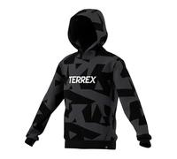 adidas Mixte Enfant Terrex Kids Multi Printed Logo Hoodie, Carbon/Black, 5-6 Years