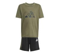 adidas Mixte enfant TRAIN ESSENTIALS CAMO PRINT SET, olive strata, 3-4 Years