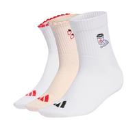 adidas Mixte Graphic Socks 3 Pair Pack, wonder quartz/white/pure ruby, 5-6 Years