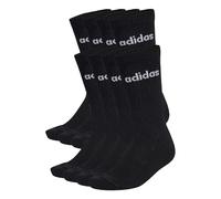 adidas Mixte LINEAR CUSHIONED CREW SOCK 1O PAIR PACK, black/white, 6-7 Years
