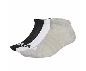 adidas Mixte THIN&LIGHT ESSENTIALS LOW CUT SOCKS 3 PAIR PACK, medium grey heather/white/black, 5-6 Years