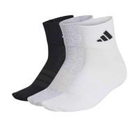 adidas Mixte THIN&LIGHT SPORTSWEAR ANKLE SOCKS 3 PAIR PACK, medium grey heather/white/black, 8.5-10