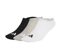 adidas Mixte THIN&LIGHT SPORTSWEAR NO SHOW SOCKS 3 PAIR PACK, medium grey heather/white/black, 4.5-6