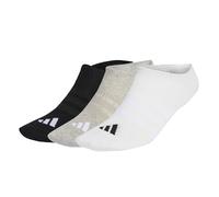 adidas Mixte THIN&LIGHT SPORTSWEAR NO SHOW SOCKS 3 PAIR PACK, medium grey heather/white/black, 5-6 Years
