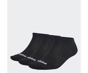 adidas Mixte Thin Linear Low-Cut Socks 3 Pairs, Black/White, 42-45 (Confezione da 2)