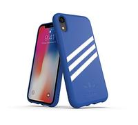 adidas Moulded Suede - Custodia per Apple iPhone XR, colore: Blu/Bianco