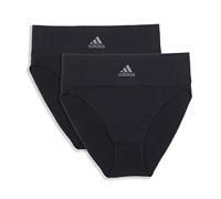 adidas Mutandine da Donna a Gamba Alta, Senza Cuciture Slip, Nero/Nero, L (Pacco da 2)