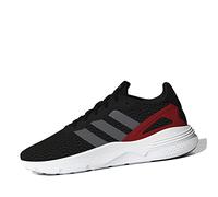 adidas Nebzed Cloudfoam, Sneakers Uomo, Nero (Core Black/Iron Met./Vivid Red), 43 1/3 EU