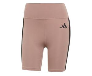 adidas Optime Essentials - Leggings Corti da Donna, con 3 Strisce, 17,8 cm