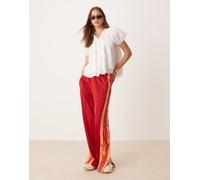 adidas Originals - Adibreak - Pantaloni sportivi rossi e arancioni-Rosso L