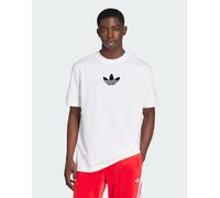 adidas Originals - adicolor Cali 2000s - T-shirt ampia bianca e nera-Bianco M