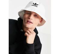 ADIDAS ORIGINALS Donna Cappello 'Trefoil' Bianco / Nero, Taglia M/L,