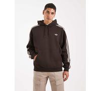 adidas Originals - Adicolor Classics - Felpa color caffè aurora con cappuccio e 3 strisce-Marrone XL