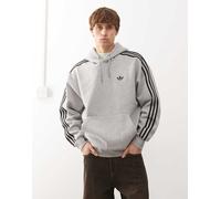 adidas Originals - Adicolor classics - Felpa grigio mélange medio con 3 strisce e cappuccio L