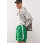 adidas Originals - adicolor Classics - Pantaloncini da running verdi con 3 strisce-Verde S
