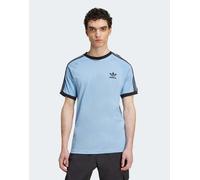 adidas Originals - Adicolor Classics - T-shirt con 3 strisce blu polvere / nera XS