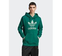 adidas Originals - Adicolor Classics Trefoil - Felpa verde college con cappuccio e logo a trifoglio S